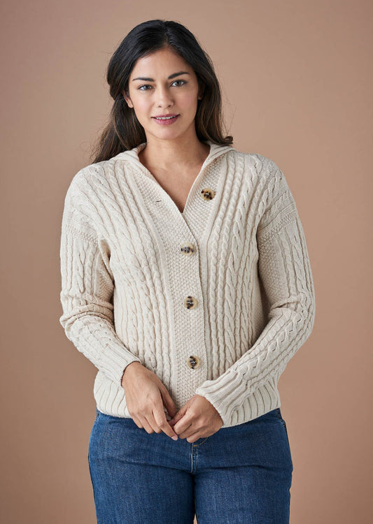 Uimi Frida Merino Wool Cable Cardigan