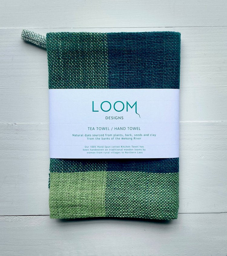 Loom Designs Green Tea Towel