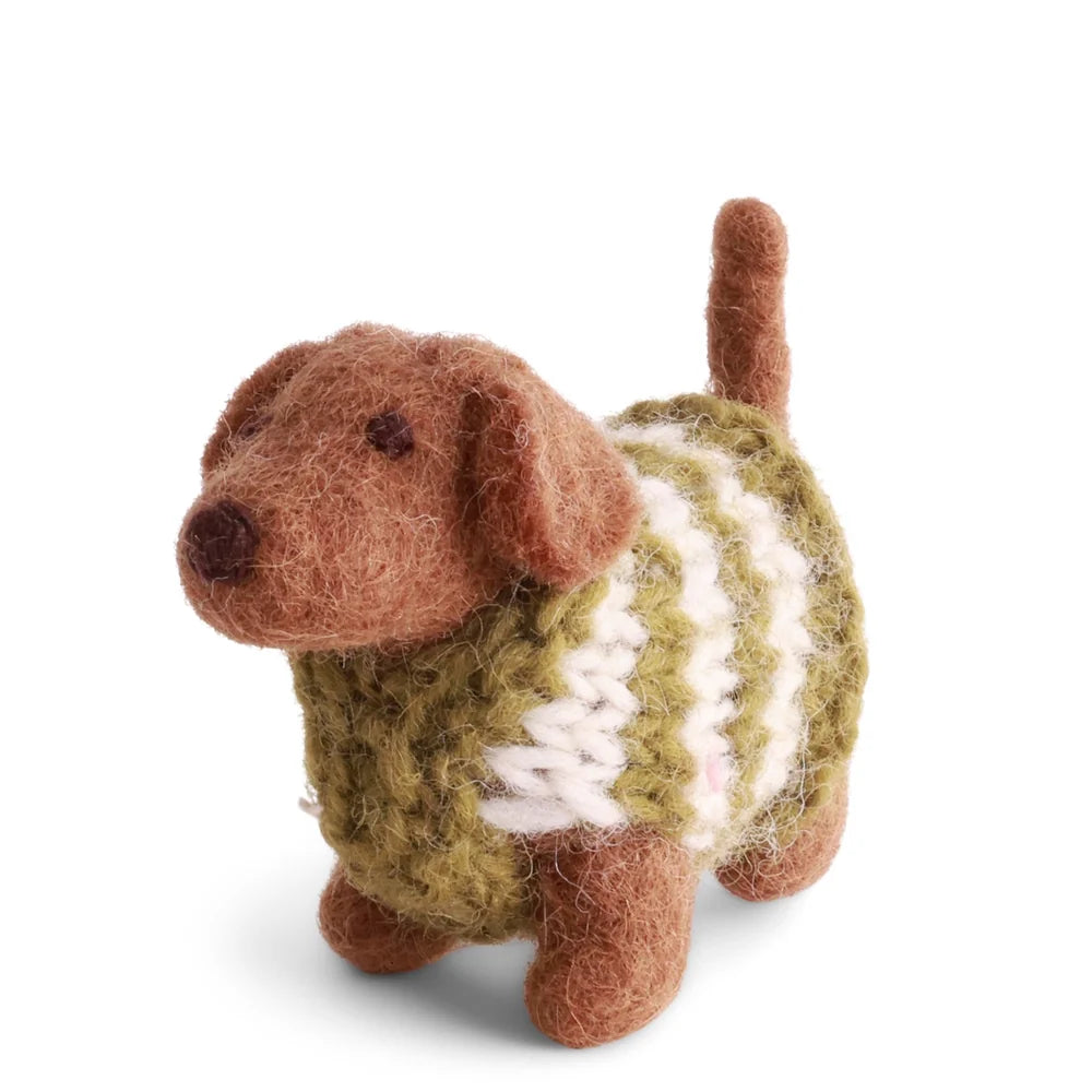 Gry & Sif Felted Dachshund Ornament