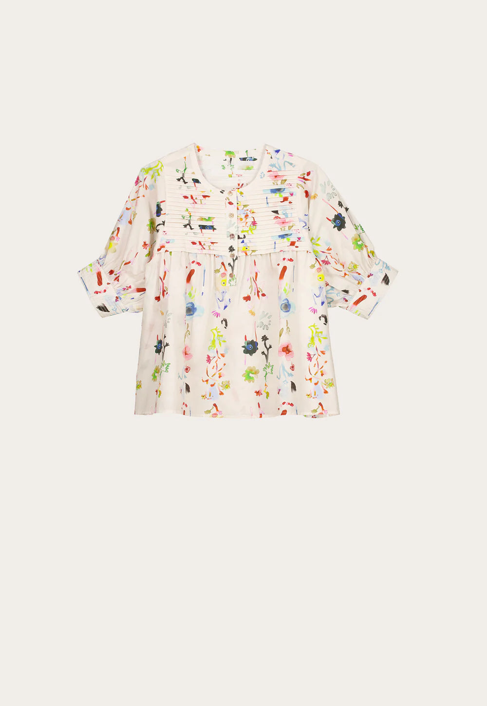 Nancybird Gwen Blouse - Watercolour Cream