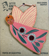 Little Rowan Red Head Wooden Christmas Ornament - Hakea Laurina