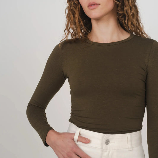 Hemp Stretch Long Sleeve - Olive