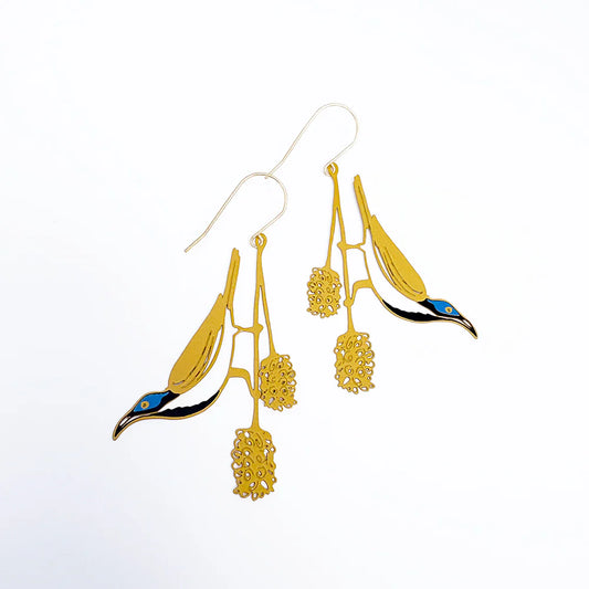 Denz Bluefaced Honeyeater Earrings