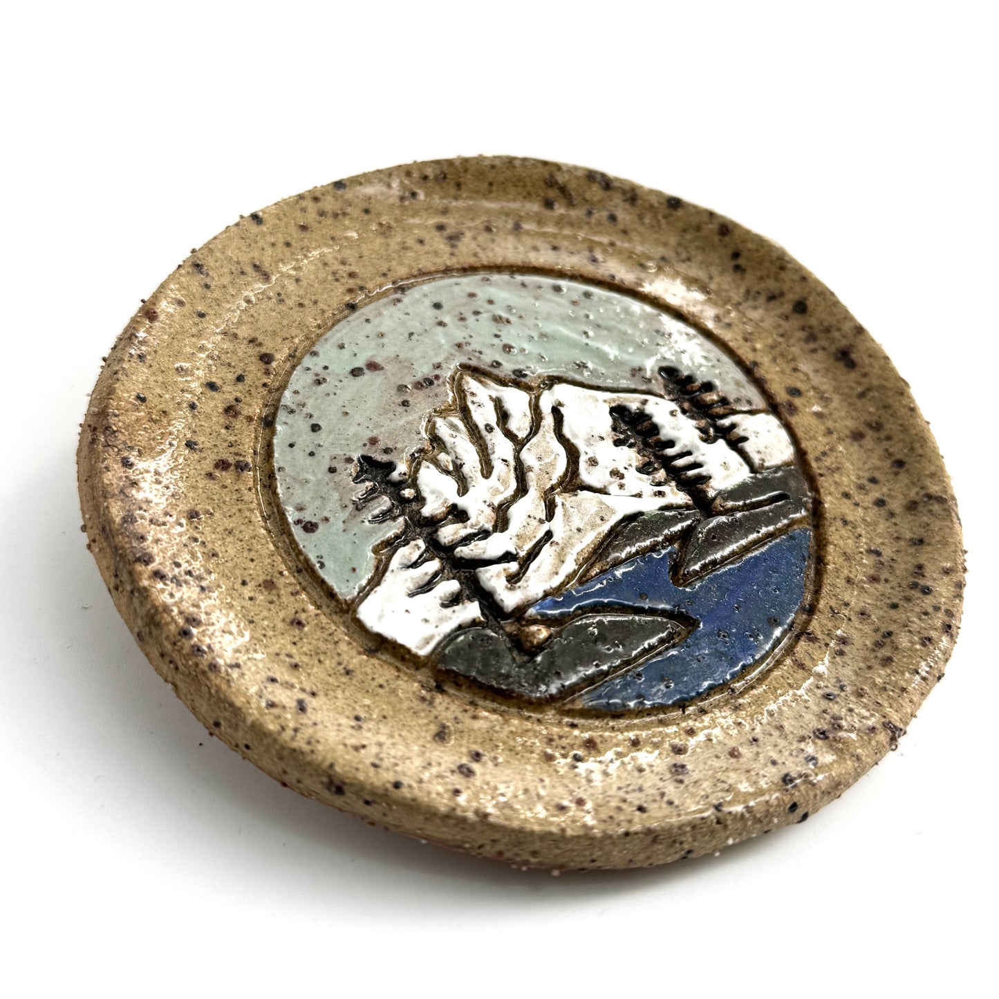 Ceramic jewellery dish - Mountainscape