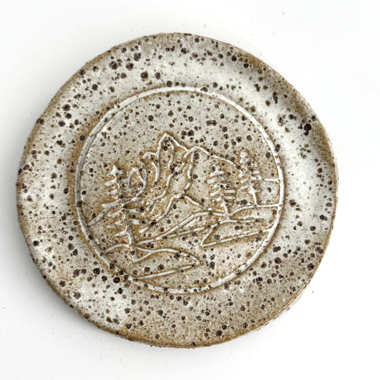 Ceramic jewellery dish - Mountainscape
