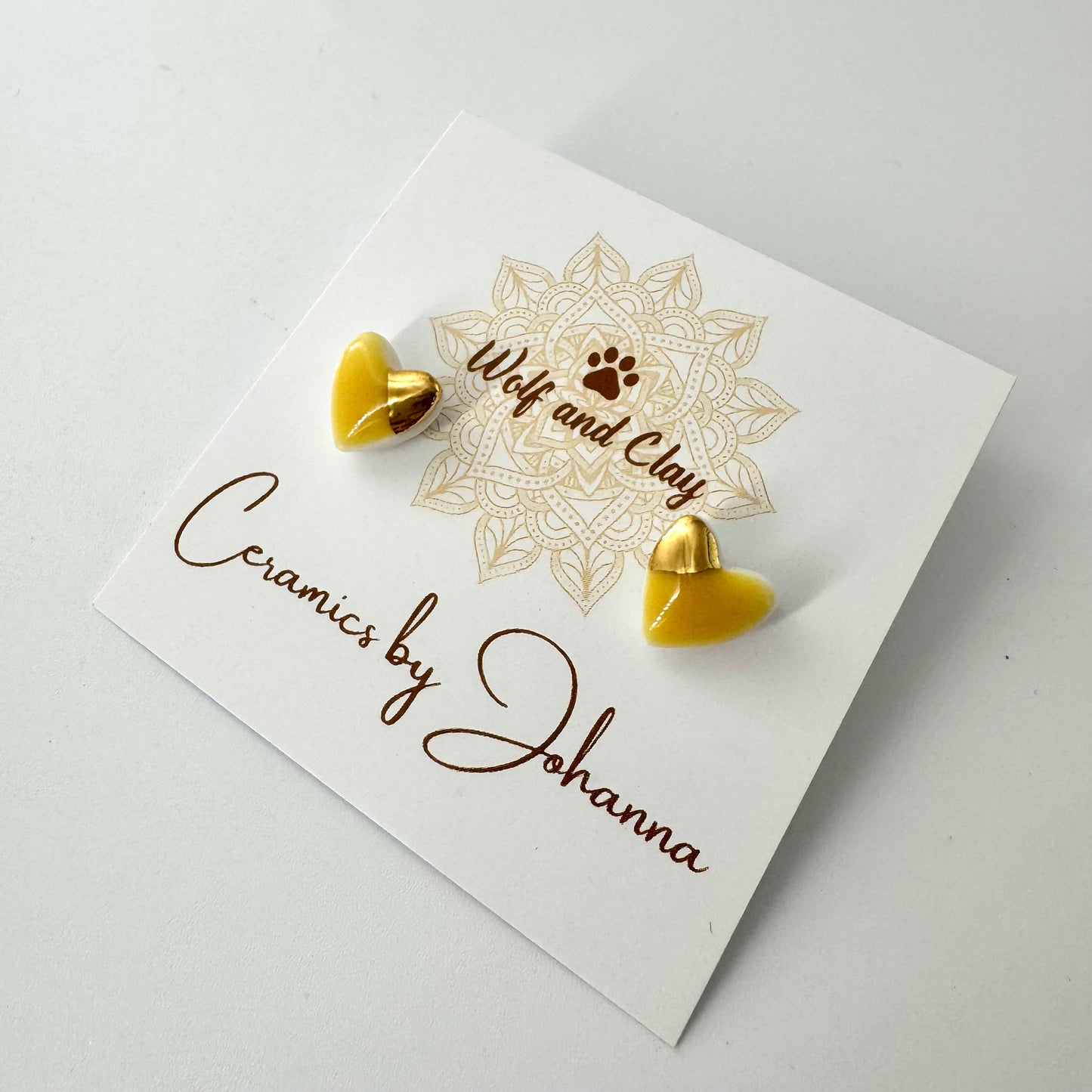 Yellow and Gold - Stud Earrings