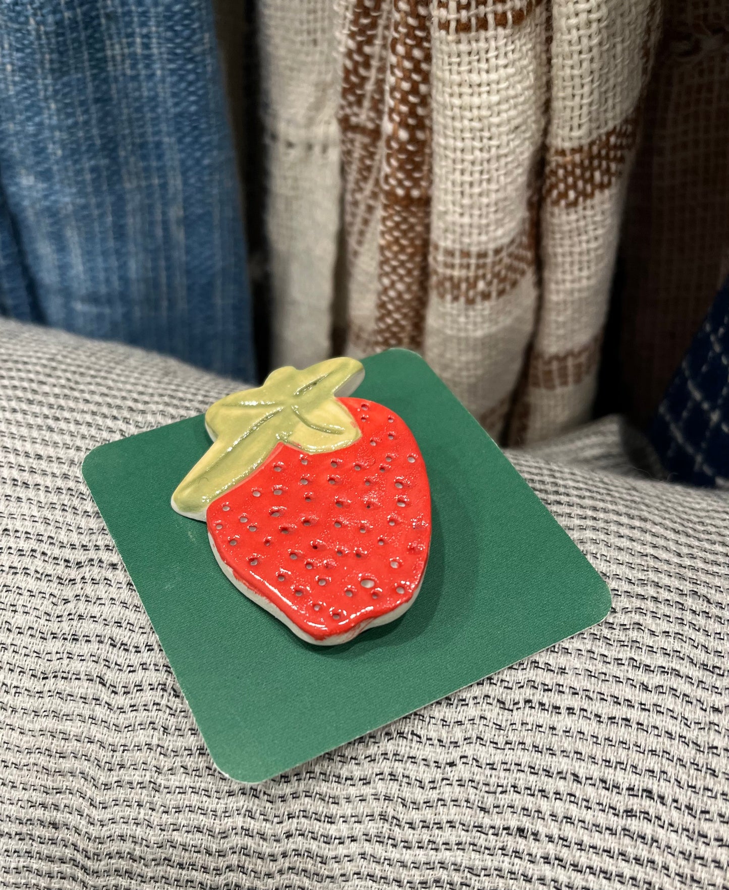 Togetherness Ceramic Brooch Strawberry