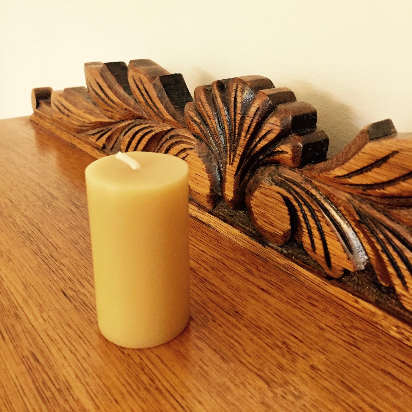 Cooran Beeswax 37mm wide Mini Pillar candle