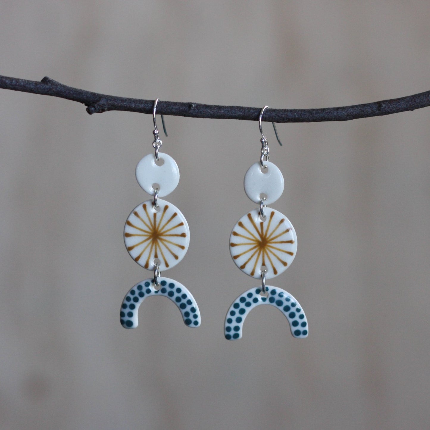 Cara Edwards Ceramic Earrings - Sunshine Dangles