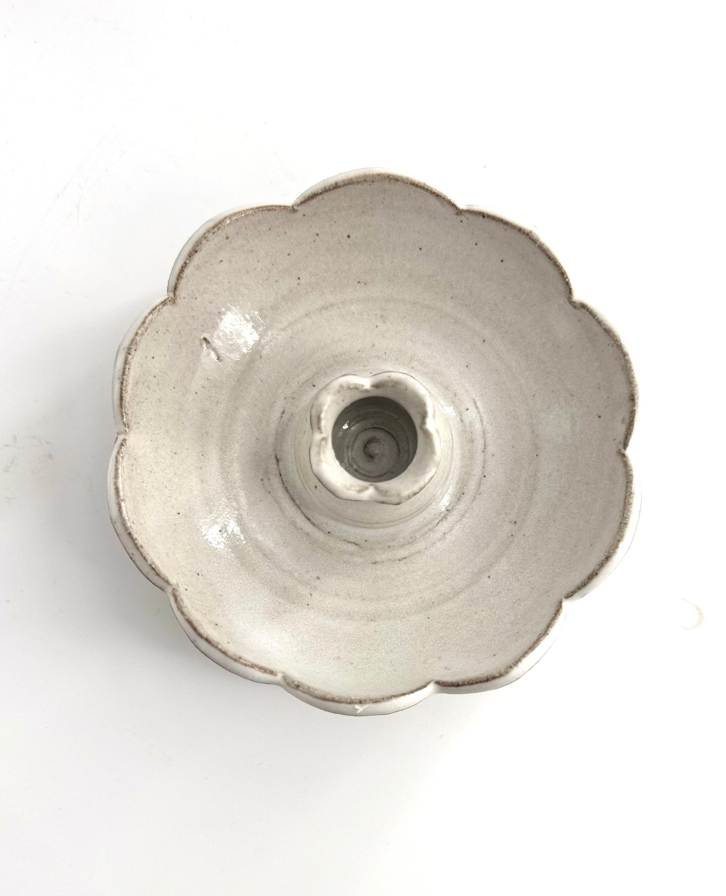 Australian made ceramic candleholder - White