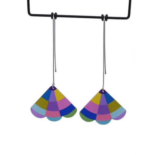 Kitty Came Home - Flower Fan Hook Earrings