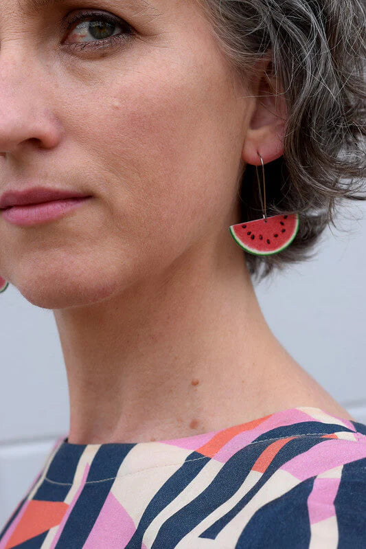 Kitty Came Home - Watermelon Hook Earrings