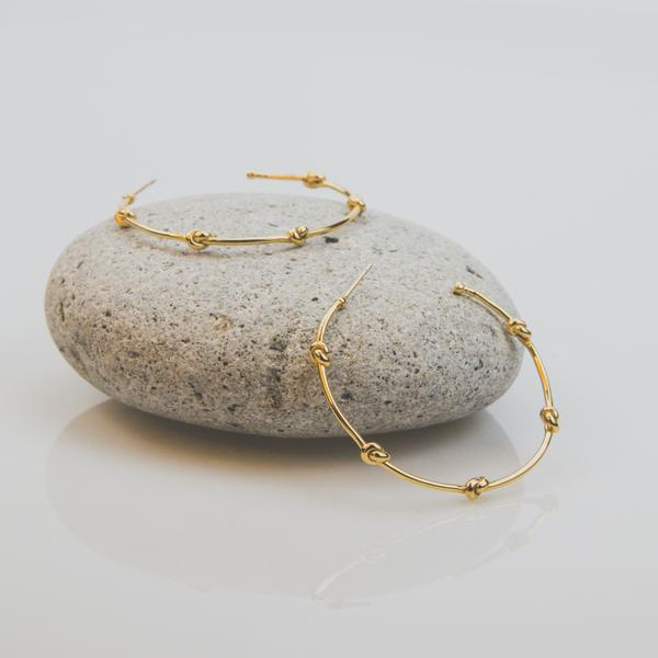 Knot Hoops - Gold