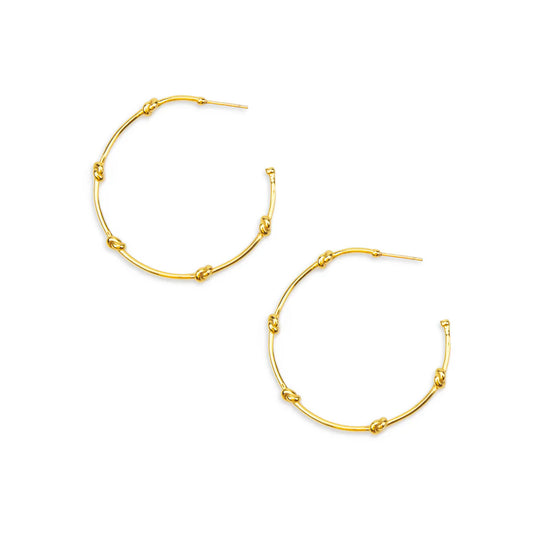 Knot Hoops - Gold