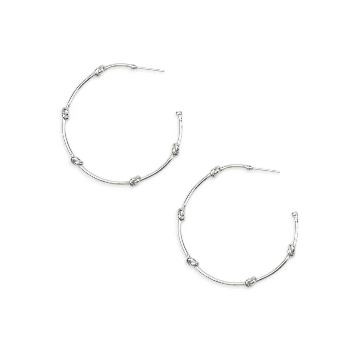 Knot Hoops - Silver