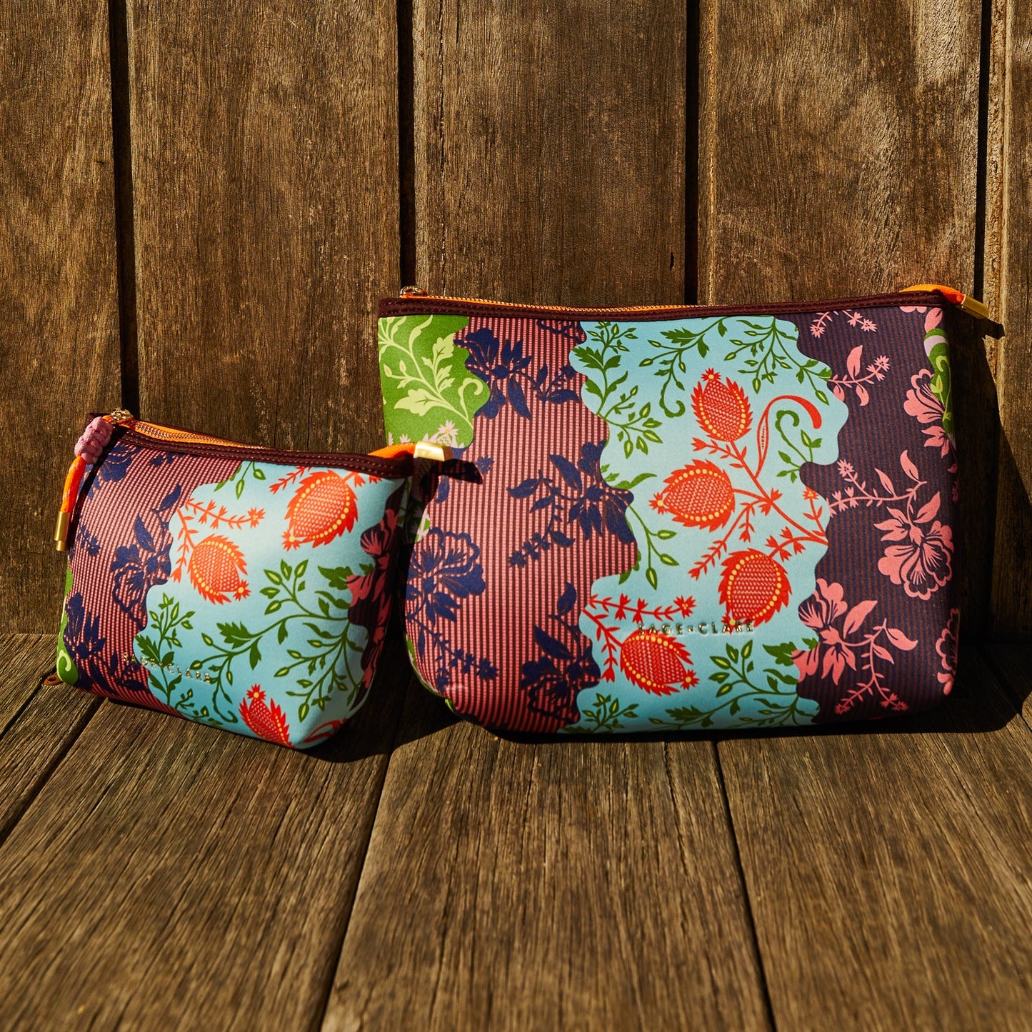 Sage and Clare Leilani Pouch - Garnet