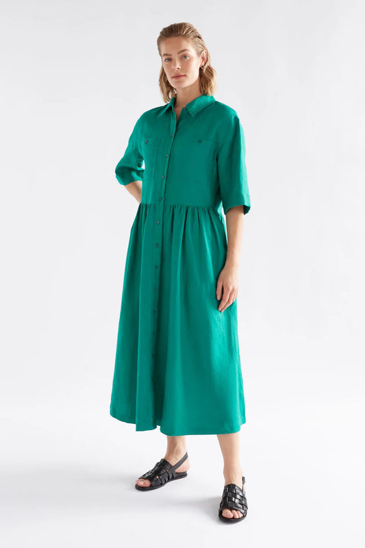 Elk Llinen Light Dress - Deep Teal