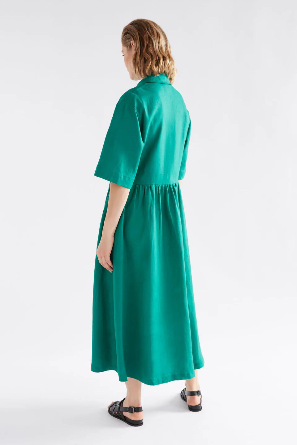 Elk Llinen Light Dress - Deep Teal
