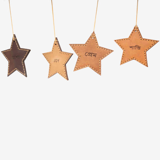 Leather Christmas Stars