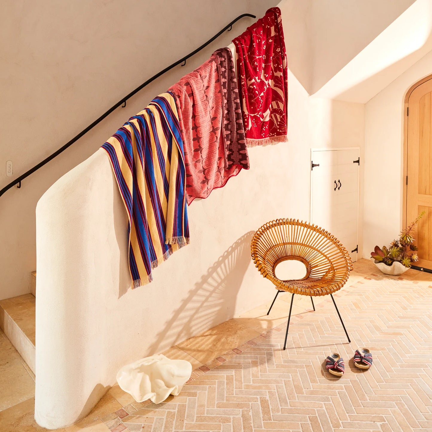 Sage & Clare Lucia Bath Sheet - Crimson