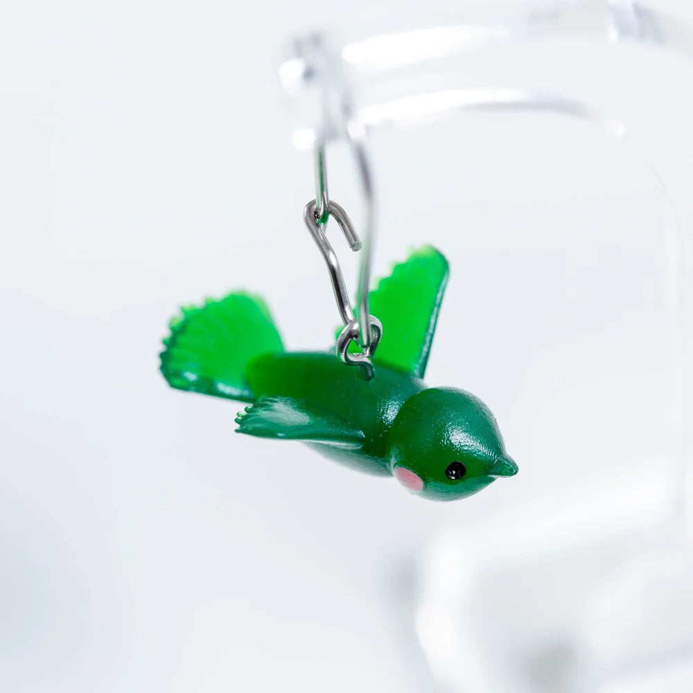 Claire Ishino Lucky Bird Earrings - Green