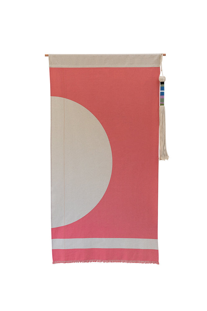 Lucky charlie wall banner - "The Other Half" in Watermelon
