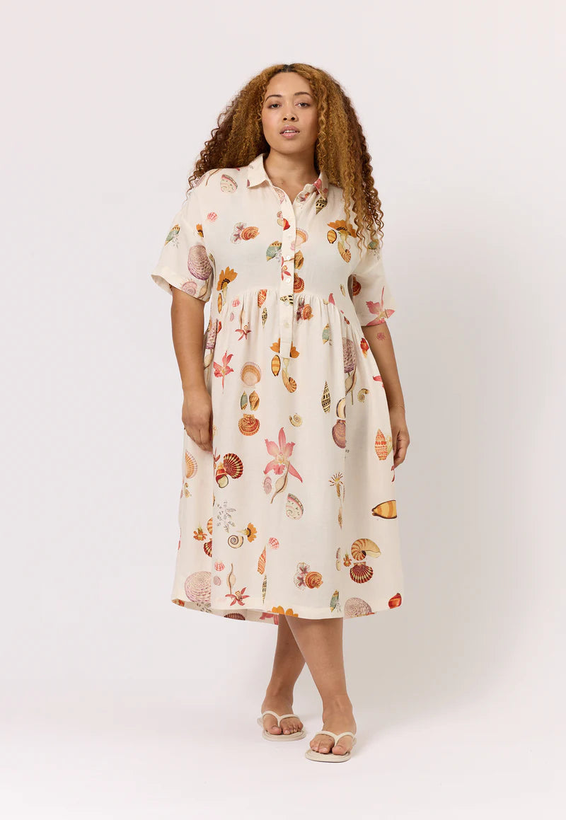 Nancybird Luma Shirt Dress - Cream Shell