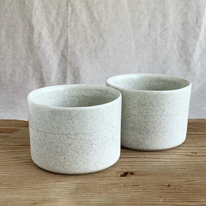 Henry and Tunks Cylinder Bowl - White Speckle