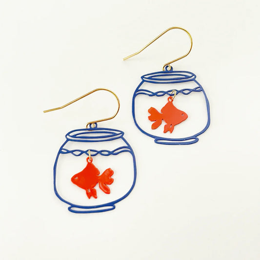 Denz Mini Fish Bowl Earrings