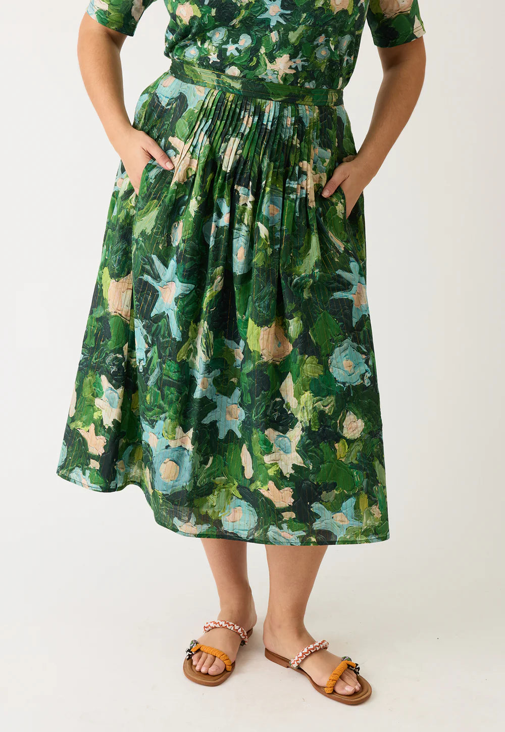 Nancybird Alma Yoke Skirt - Garden
