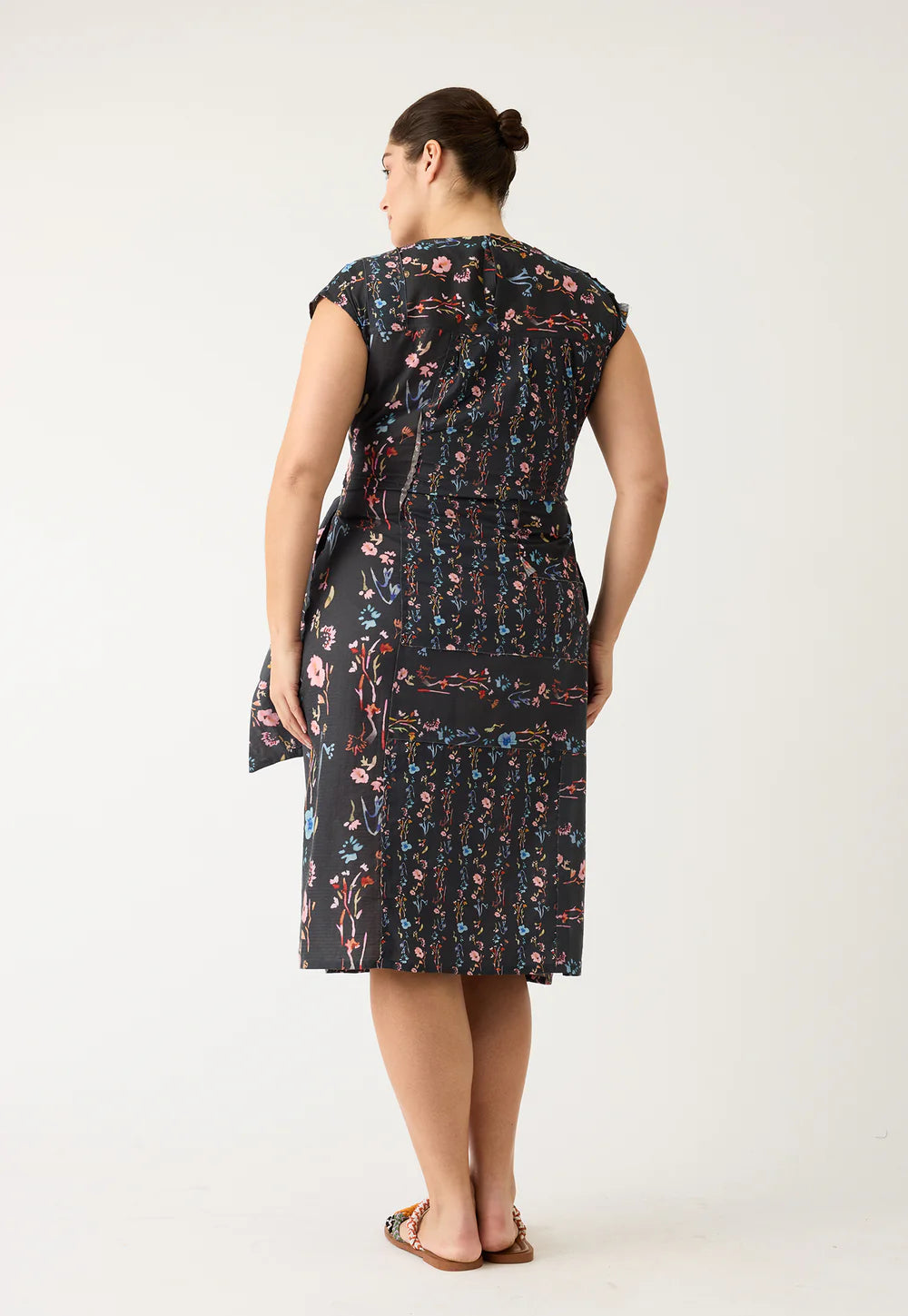 Nancybird Casey Dress - Watercolour Charcoal