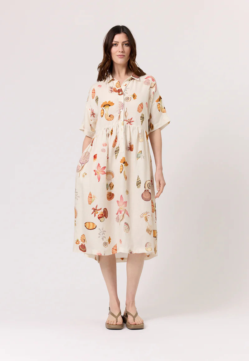 Nancybird Luma Shirt Dress - Cream Shell