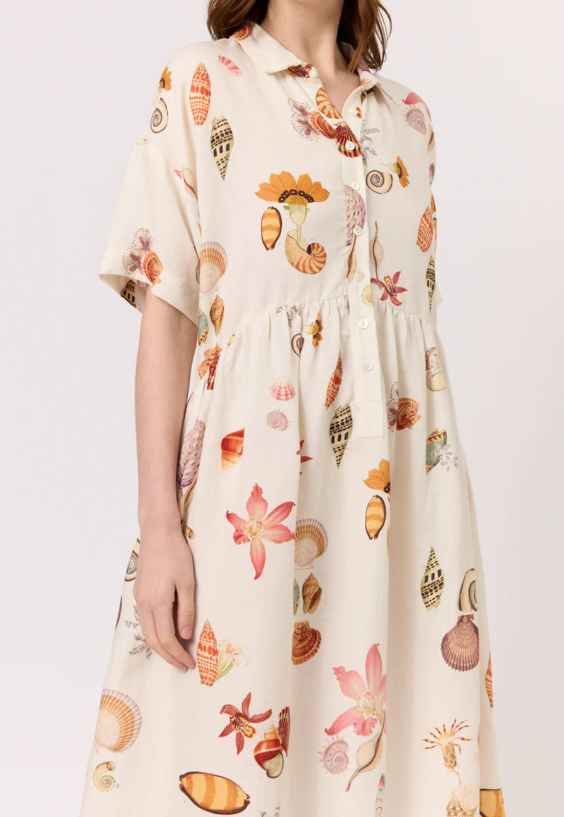 Nancybird Luma Shirt Dress - Cream Shell