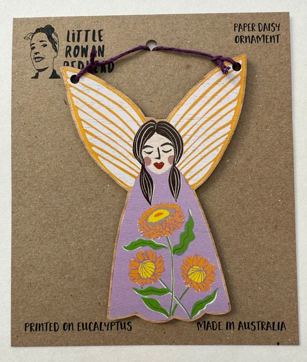 Little Rowan Red Head Wooden Christmas Ornament - Paper Daisy