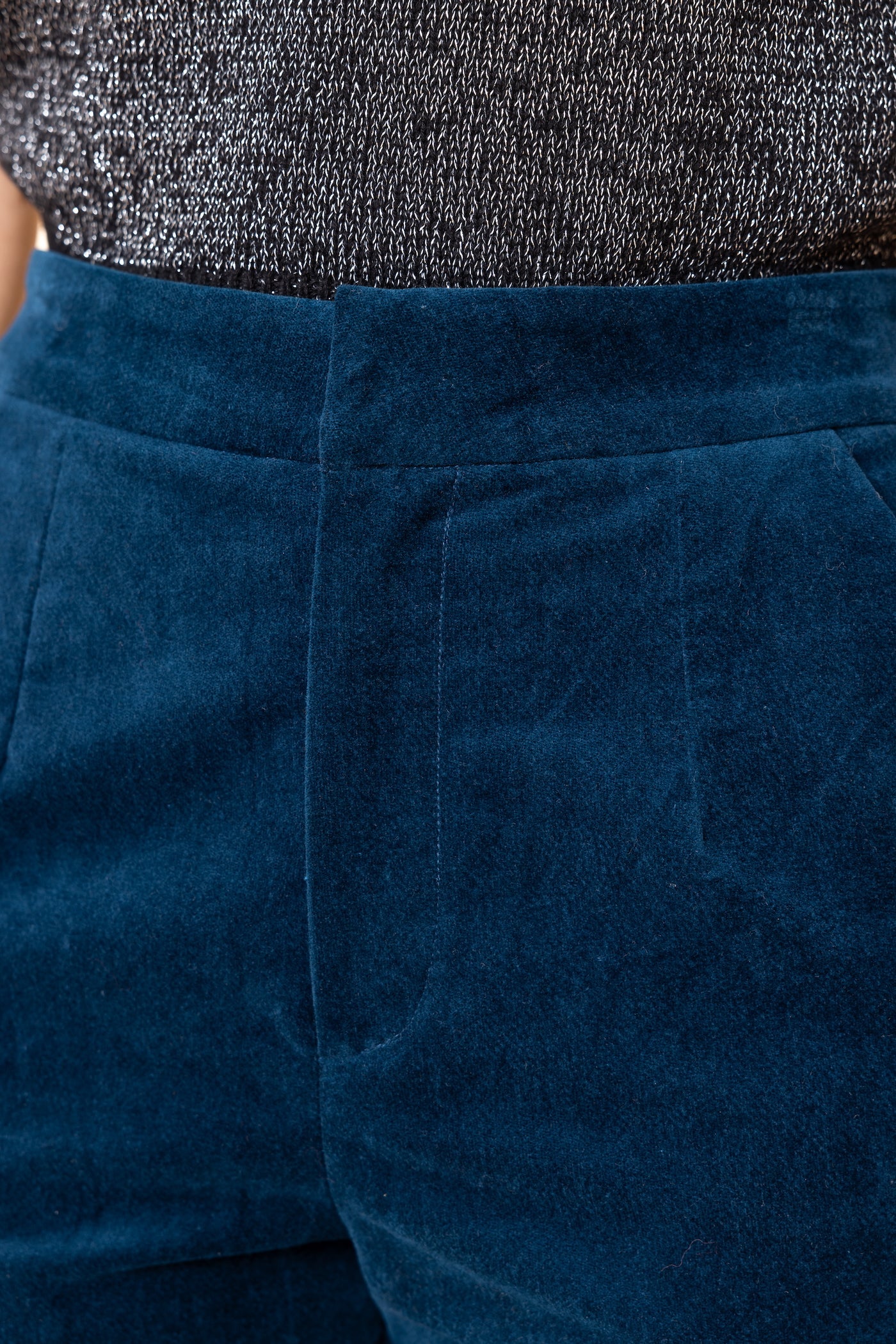 Petrol Velvet Pants - Frock Me Out