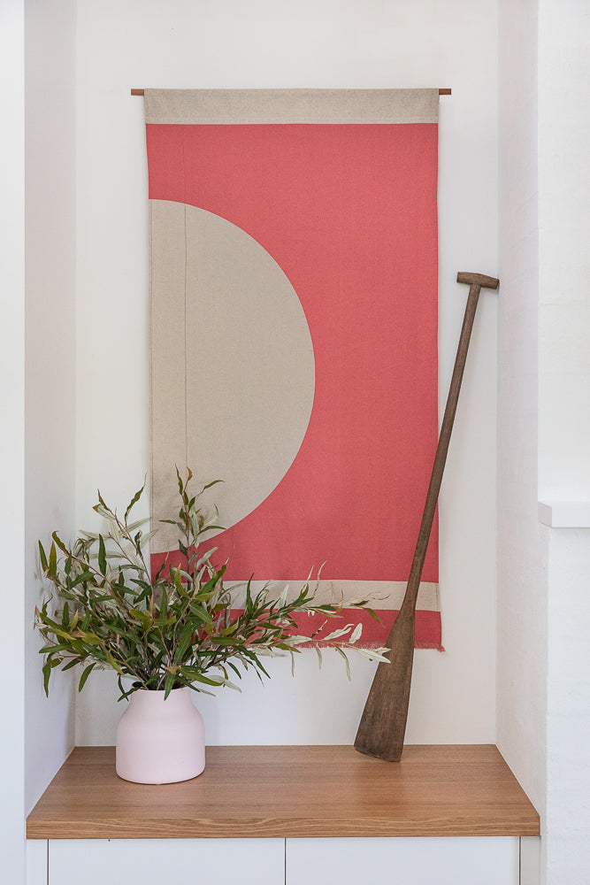 Lucky charlie wall banner - "The Other Half" in Watermelon