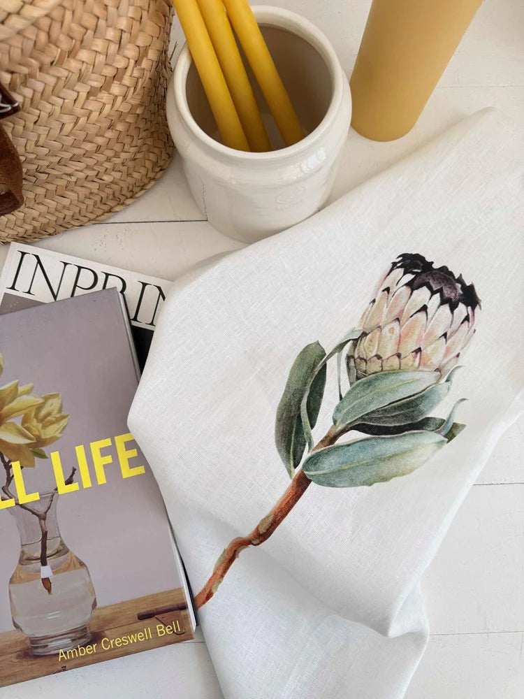 Father Rabbit Protea Tea Towel