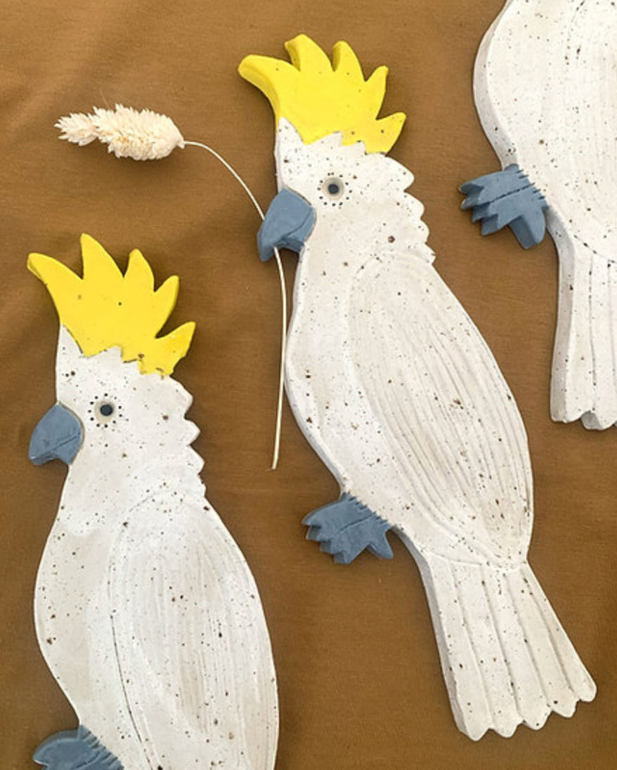 Togetherness Ceramic Wallhanging - Cockatoo
