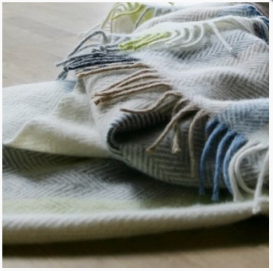 Klippan Birka Wool Block Blanket - Earth