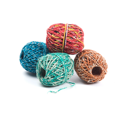 Fair Trade Upcycled Saree Twine 25m - Assorted Colours