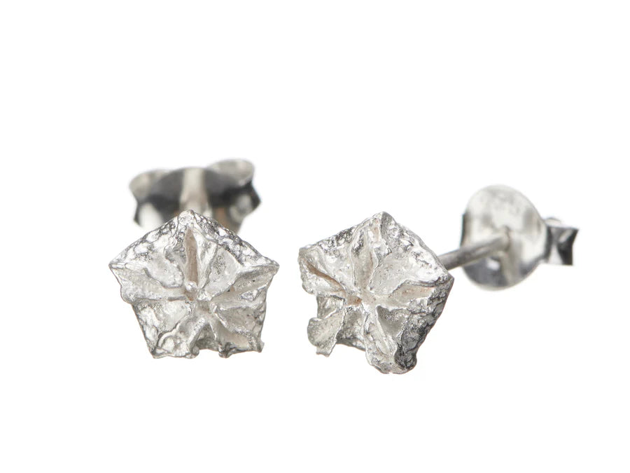 Shabana Jacobson Organic Star Studs - Silver