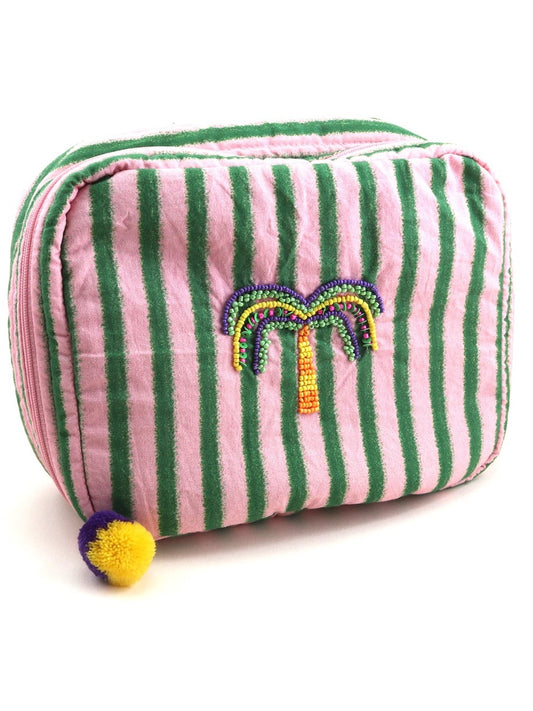 Stripe Capri Cosmetic Pouch