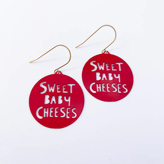 Denz Sweet Baby Cheeses Earrings - Red
