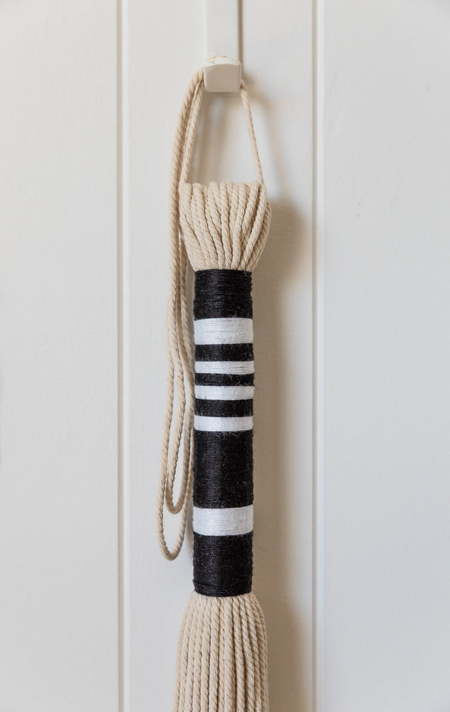 Lucky Charlie - Handmade Tassel in Black/White