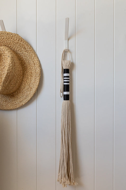 Lucky Charlie - Handmade Tassel in Black/White