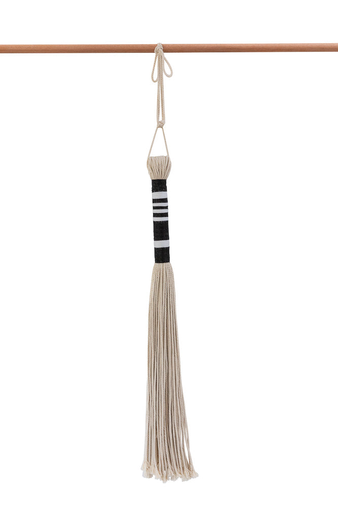 Lucky Charlie - Handmade Tassel in Black/White