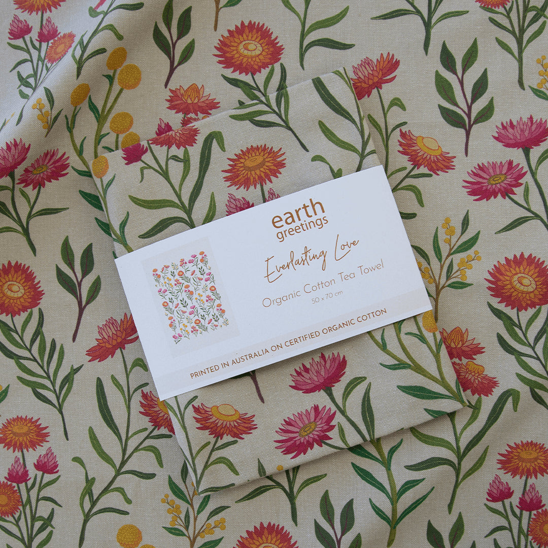 Earth Greetings Everlasting Love Tea Towel