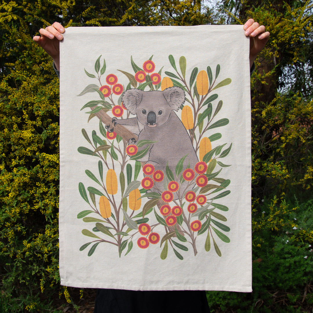 Earth Greetings Koala Country Tea Towel
