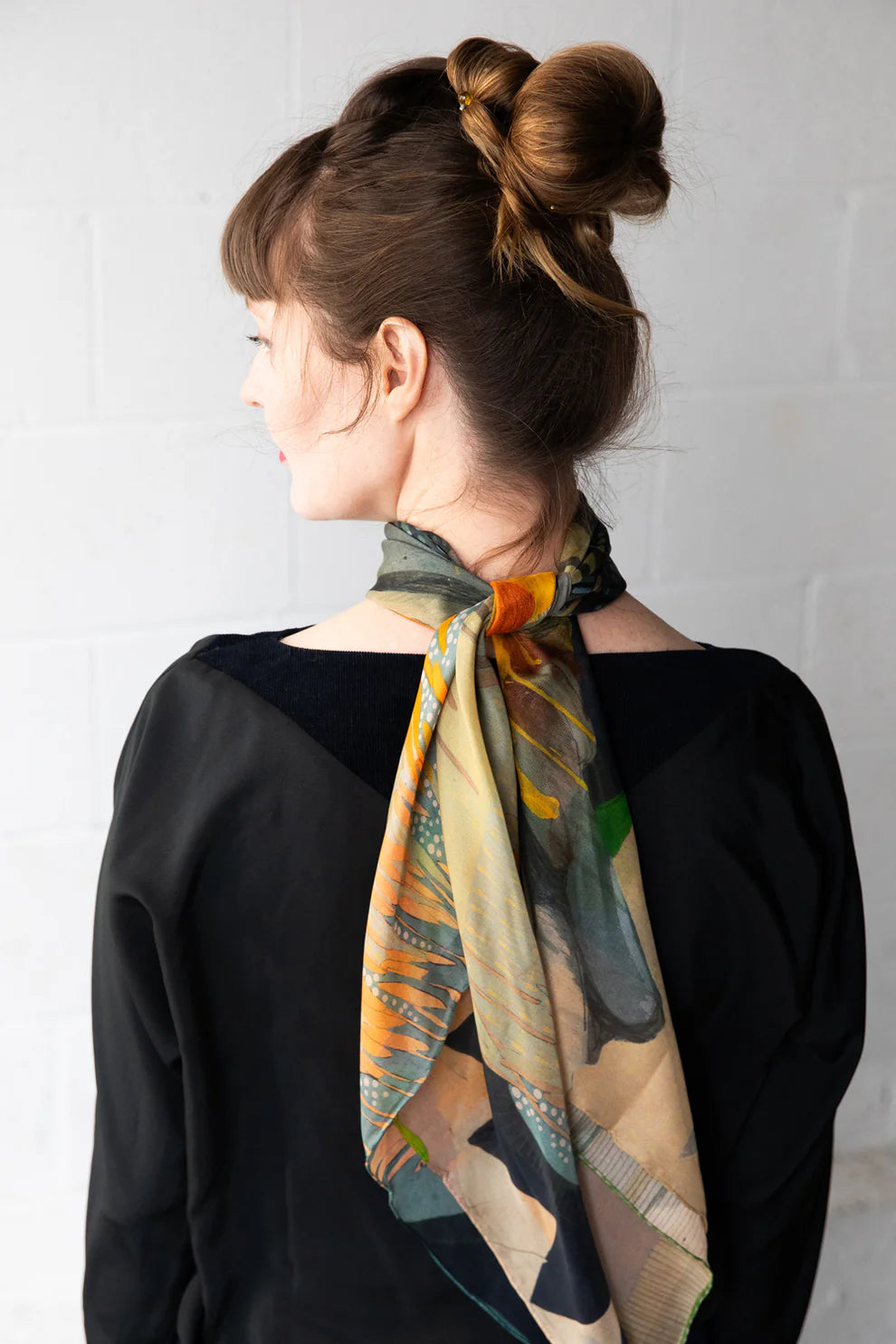Dana Kinter "The Sun Comes Up and We Start Again" Silk Chiffon Scarf