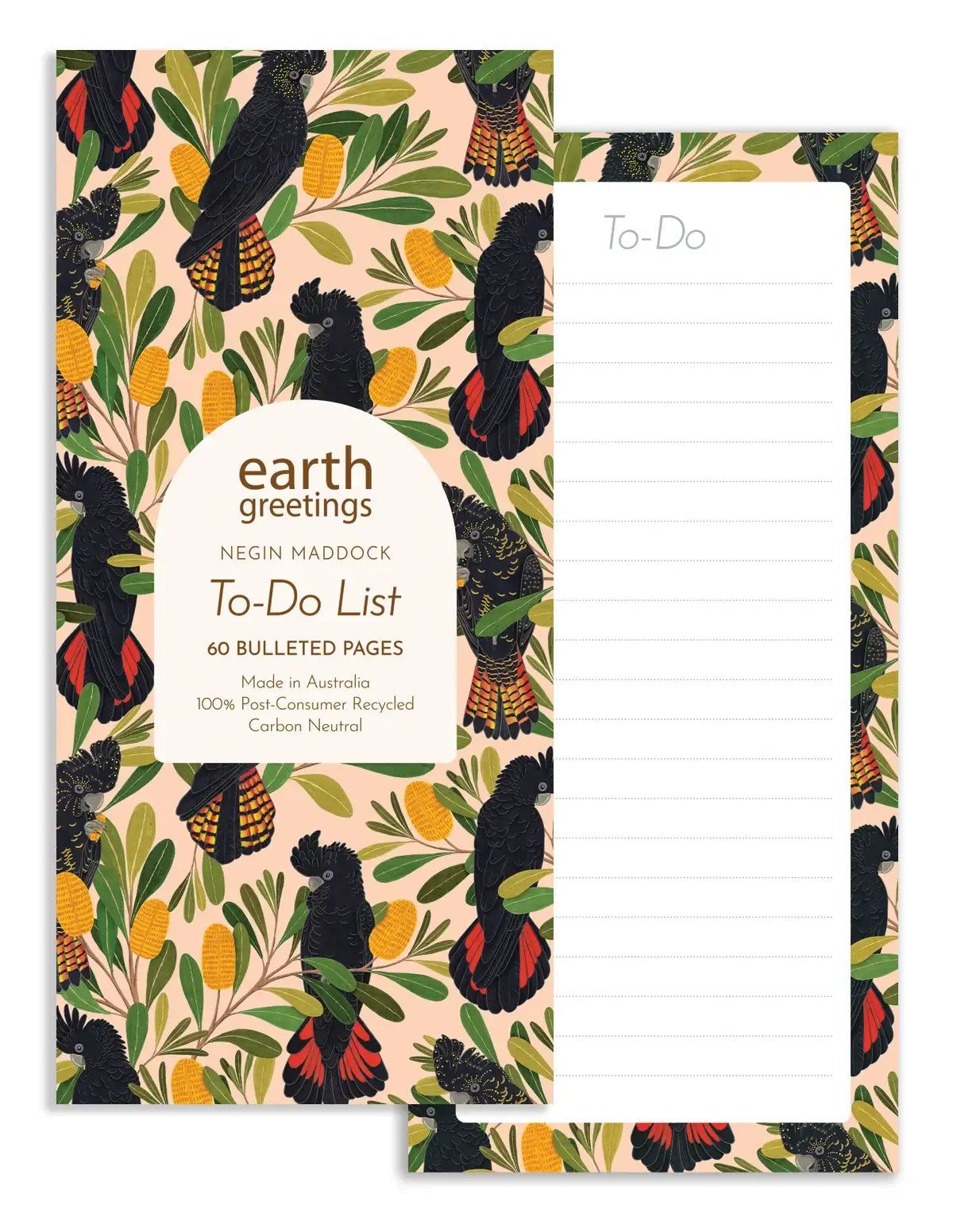 Earth Greetings To Do List - Cockatoos and Banksia